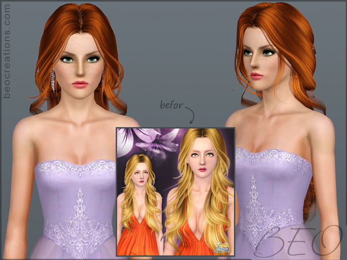 modified Peggy's hair #000070 for Sims 3 by BEO